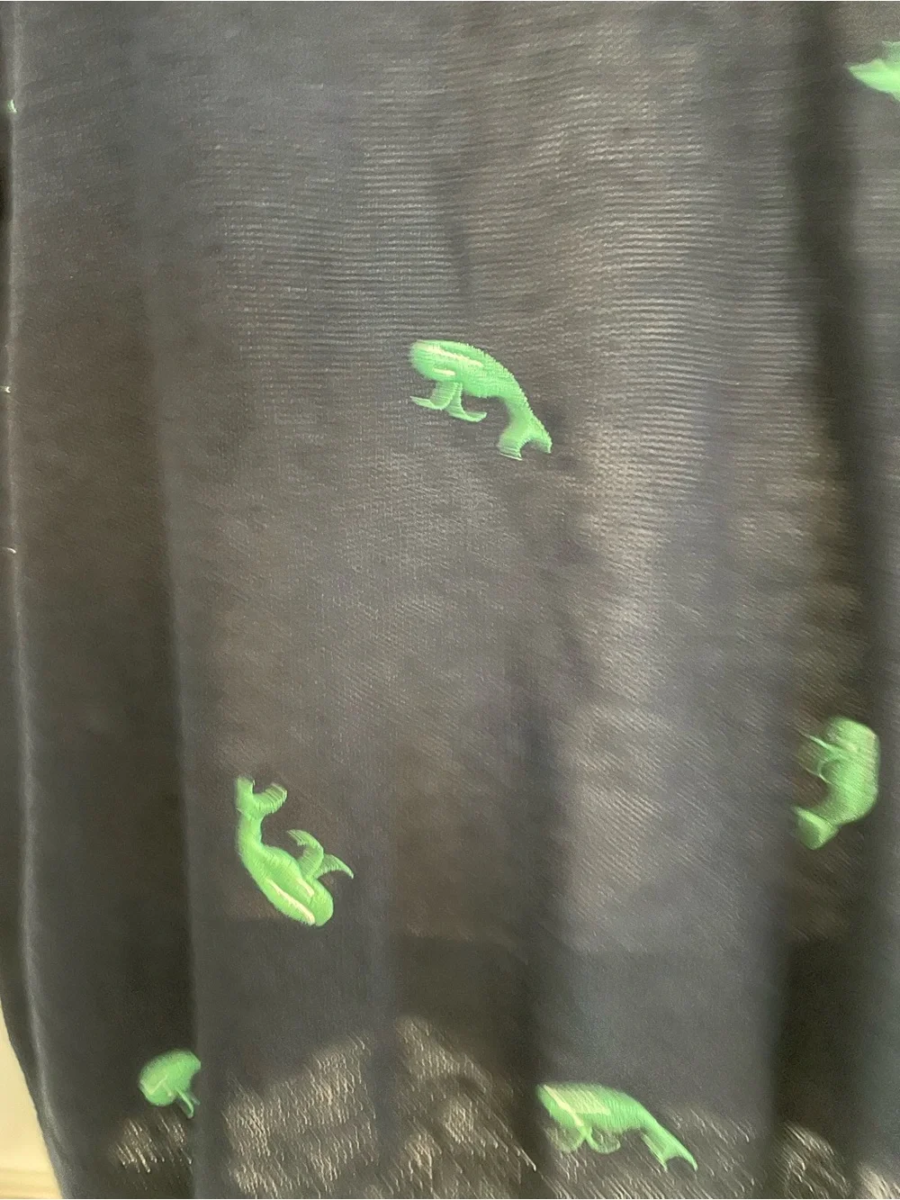 J. Crew Navy Sweater with Green Whale‎ Accent